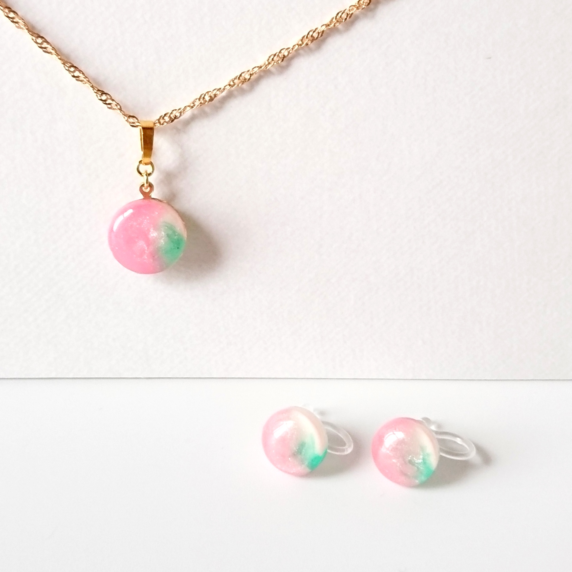 Creema限定福袋 3点ｾｯﾄ リバーシブルペンダント[Creema限定] ～春風～ 色遊びシリーズ02 福袋