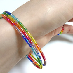 Creema限定セット販売 虹色の指輪 虹色ワイヤーブレスレット　夏の福袋　 5枚目の画像