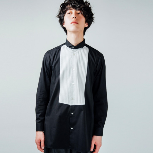受注生産】【ユニセックス/2サイズ展開】クラシカルピンタックシャツ