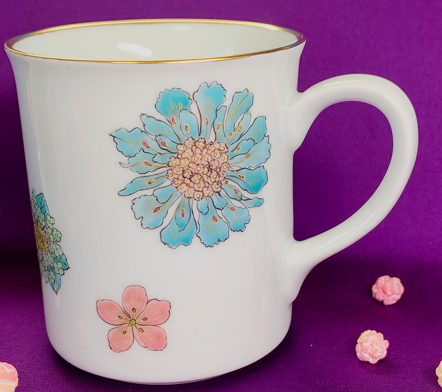 有田焼　野草のマグカップ