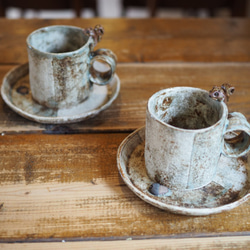 ガラス製ブルーのティーカップクリス　モネマスオーナメント ガラス製ブルーのティーカップクリスモネマスオーナメント