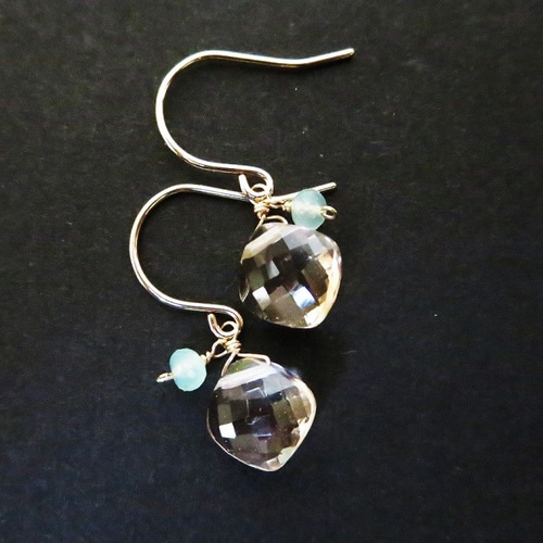 Sale* K10YGアメトリンとちいさなクリソプレーズのピアス ピアス