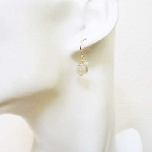 Sale* K10YGアメトリンとちいさなクリソプレーズのピアス ピアス