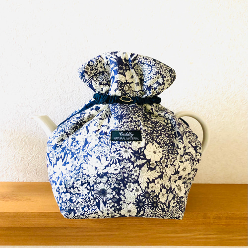 リバティ生地で作るティーコジー・ティーコゼー オープントップ ポット