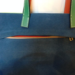 トートバッグ　手織り　深青 3枚目の画像