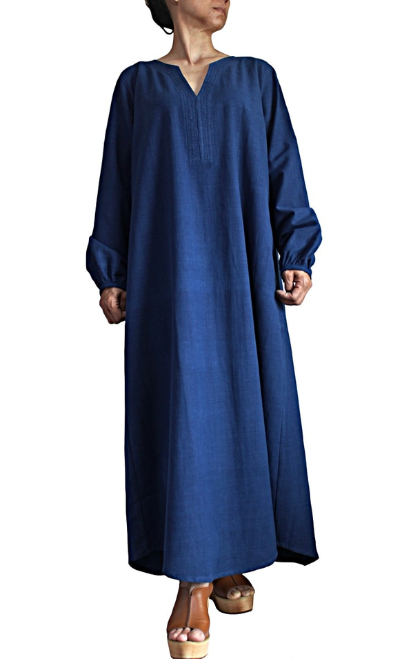 Jomton 手工編織棉質 kameez 長洋裝 (DFS-065-03) 第2張的照片