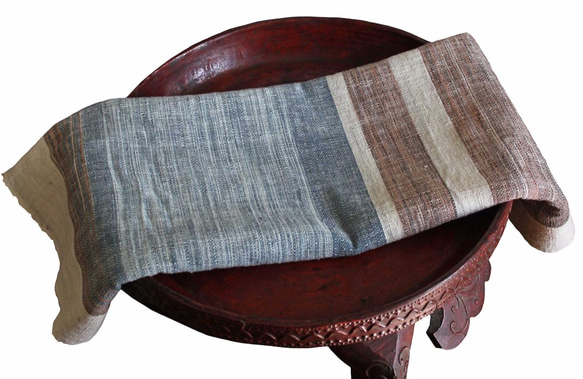 有機棉天然草本染圍巾（TX-078-01） 第1張的照片
