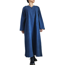 Jomton 手工編織純棉羅紋簡約長洋裝 (DFS-041) 第1張的照片