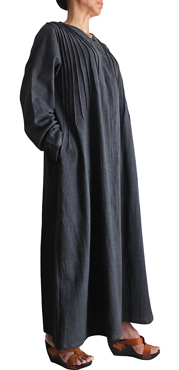 Jomton 手工編織純棉羅紋簡約長洋裝 (DFS-041) 第9張的照片