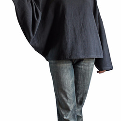 ジョムトン手織り綿ショート貫頭衣（BFS-114-01） 2枚目の画像
