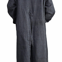 手織棉大衣 墨黑（JFS-137-01） 第5張的照片