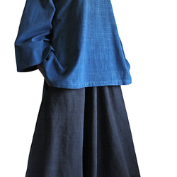 ジョムトン手織綿の着物風オリエンタルプルオーバー （BFS-118） 7枚目の画像