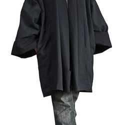 ジョムトン手織り綿和風羽織ジャケット インディゴ （JFS-126-03） 7枚目の画像