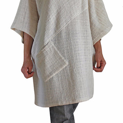 ターポン手織り綿のハイネック奴チュニック （BFS-068） 2枚目の画像