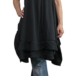 雙層軟棉無袖上衣黑色（BNN-119-01） 第2張的照片