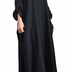 Soft Hemp Loose Long Dress No5 (DNN-086-01) 第2張的照片