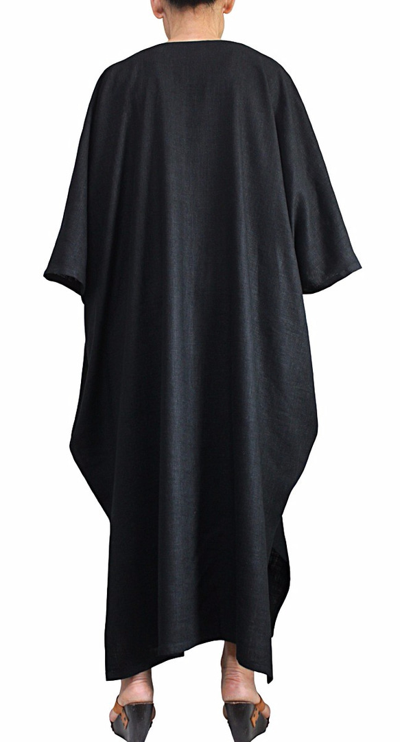 Soft Hemp Loose Long Dress No5 (DNN-086-01) 第5張的照片