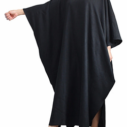 Soft Hemp Simple Caftan Dress (DNN-087-01) 第2張的照片