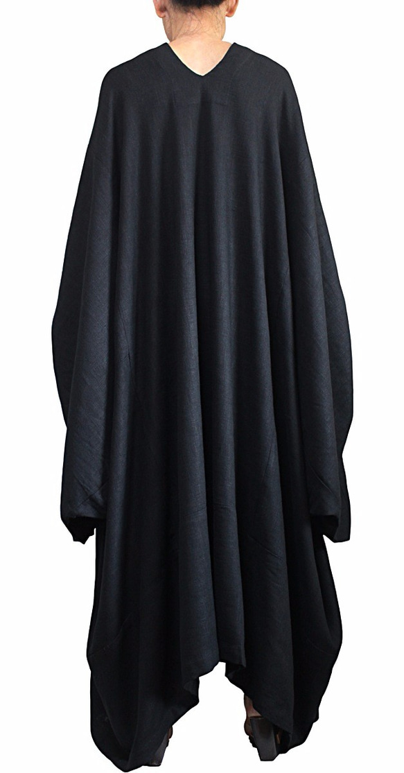 Soft Hemp Loose Long Caftan Dress (DNN-090-01) 第6張的照片