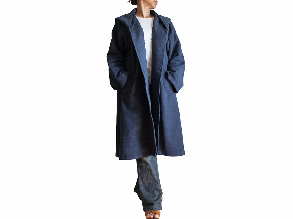 ジョムトン手織り綿ゆったりフーデッドコート （JFS-125-03） 13,830円