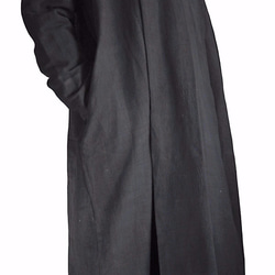 ジョムトン手織り綿ローブコート 黒（J-054-01） 5枚目の画像