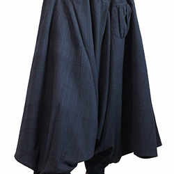 ジョムトン手織綿の埴輪型パンツ 墨黒（PFS-054-01） 2枚目の画像