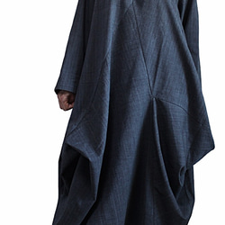 ジョムトン手織り綿のマルチ切り替えドレス 墨黒（DRL-011-01） 2枚目の画像