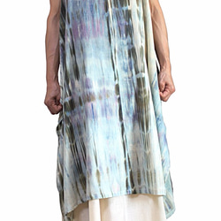 インディゴ染めレイヤードドレス（DRL-006-02） 2枚目の画像