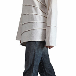 ざっくりジョムトン手織り綿のプルオーバー （BFS-002） 6枚目の画像