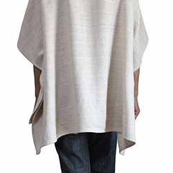 ざっくりジョムトン手織り綿の貫頭衣 生成（BFS-014-02） 4枚目の画像