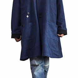 ジョムトン手織り綿ビッグポケットゆったりコート （JFS-147-03） 2枚目の画像