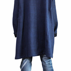 ジョムトン手織り綿ビッグポケットゆったりコート （JFS-147-03） 6枚目の画像