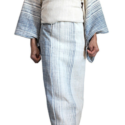 ナーンのオーガニック手織り綿キモノドレス （DFS-057-02） 2枚目の画像