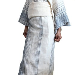 ナーンのオーガニック手織り綿キモノドレス （DFS-057-02） 4枚目の画像