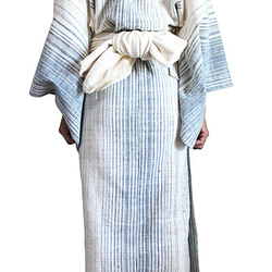 ナーンのオーガニック手織り綿キモノドレス （DFS-057-02） 5枚目の画像