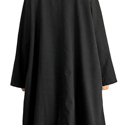 ジョムトン手織り綿のタートルボタンコート 黒 （JFS-150-01） 5枚目の画像