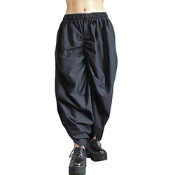 柔軟棉質設計褲 黑色 (PFS-058-01) 第1張的照片