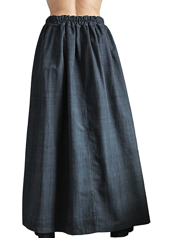 ChomThong Hand Woven Cotton Hakama Skirt (SFS-018-01) 第5張的照片