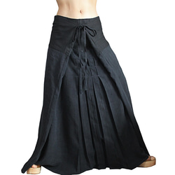 Vintage Old Silk Hakama Skirt (S-125-01) 第1張的照片