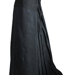 Vintage Old Silk Hakama Skirt (S-125-01) 第3張的照片