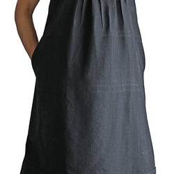 ビルマシルクのデザインノースリーブドレス（DNN-053-01） 4枚目の画像