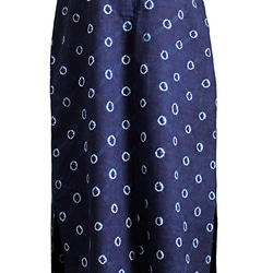 雲南白族藍絞り染綿布のスカート（SHM-015-01） 5枚目の画像