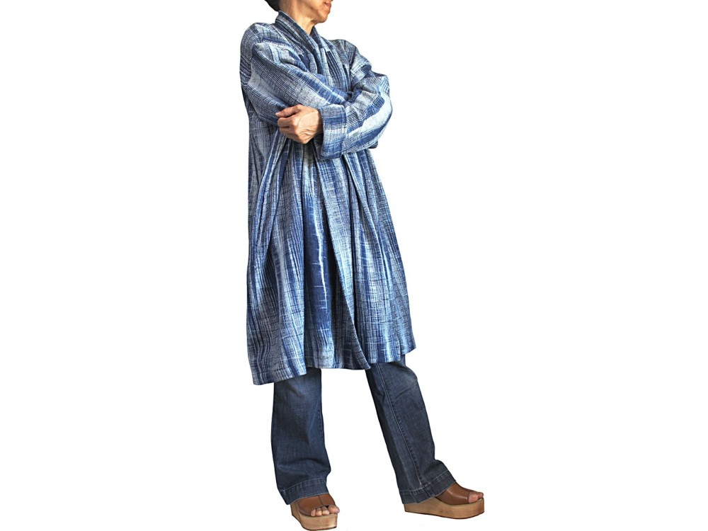 ざっくりジョムトン手織り綿ローブコート Lサイズ（JFS-161-03L）