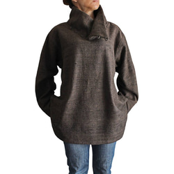 粗略 Jomtong 手工編織棉質裹領套頭衫 (BFS-086-03) 第1張的照片