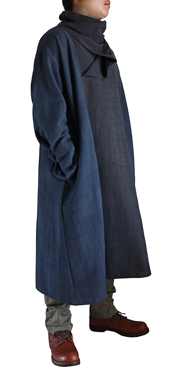 Jomtong 手織棉拼色男士連衣裙 (DFS-044-03) 第3張的照片