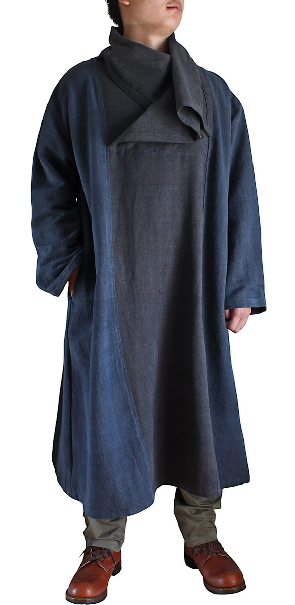 Jomtong 手織棉拼色男士連衣裙 (DFS-044-03) 第4張的照片