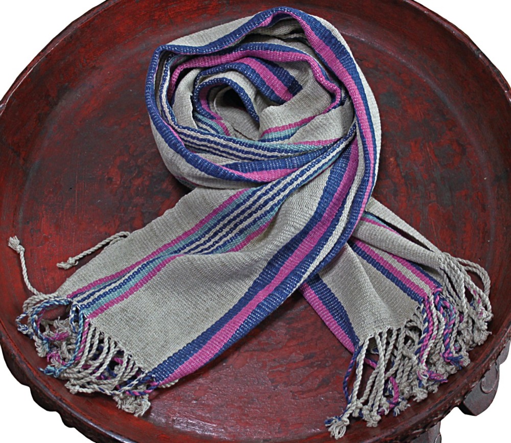 カレンの手織りヘンプストール（TX-103）