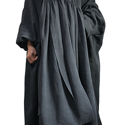 Jomton 手工編織棉質繭型長罩衫裙，搭配披肩 (DNN-103-01) 第2張的照片