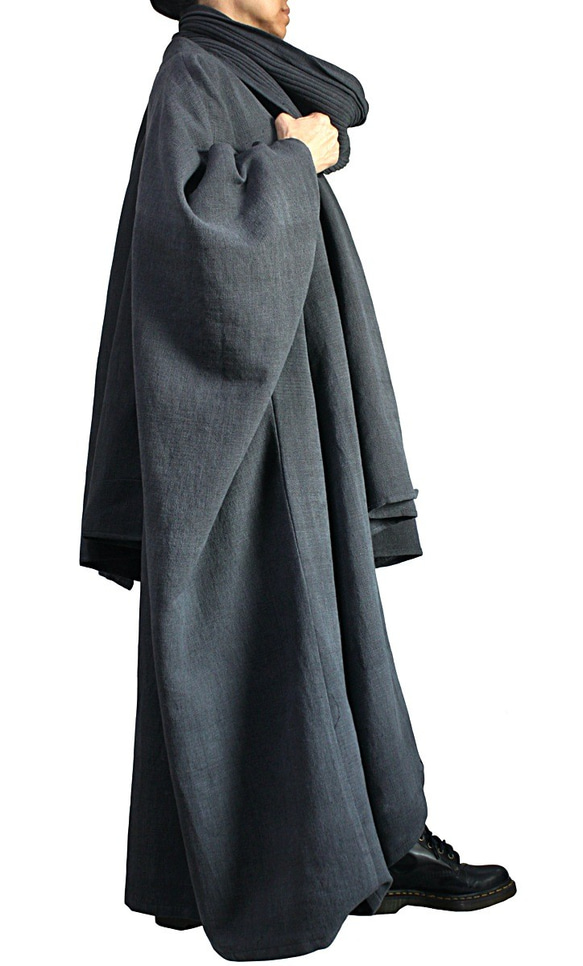 Jomton 手工編織棉質繭型長罩衫裙，搭配披肩 (DNN-103-01) 第6張的照片