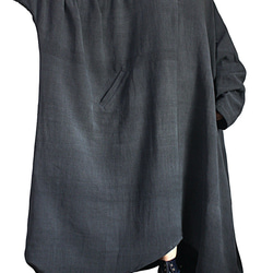 ジョムトン手織り綿のコクーンカフタンドレスストール付き （DNN-103-01） 7枚目の画像